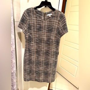 Calvin Klein tweed short sleeve dress size 16 NWT